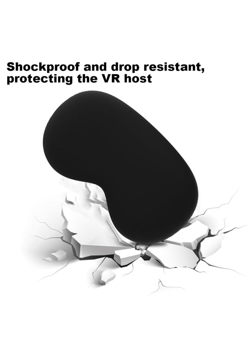 Designed for Vision Pro Case Soft Silicone Shockproof Screen Protective Cover for Vision Pro VR Glasses Anti-Scratch VR Helmet Protective Cover for Apple Vision Pro VR Glasses (Black) - Image 5