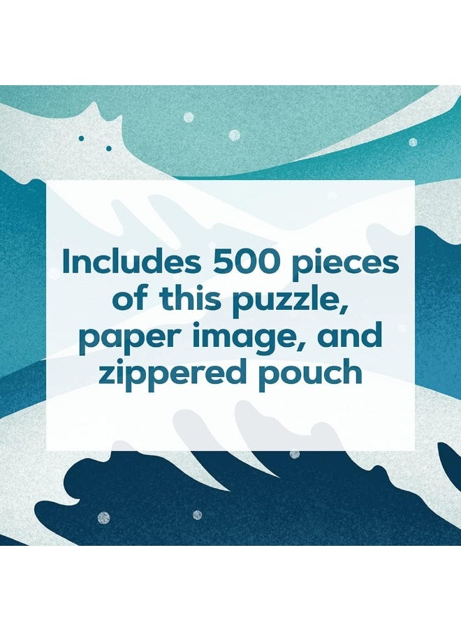 Chronicle Books Catffirmations Portable Puzzle: 500-Piece Jigsaw & Canvas Pouch  - Image 1