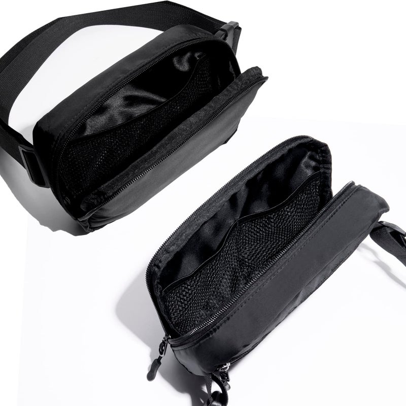 WITROMAN Belt Bag for Women, Black, Large, Everywhere Belt Bag Fanny Pack Crossbody Bags, Waist Packs with 3 Pockets - Image 5