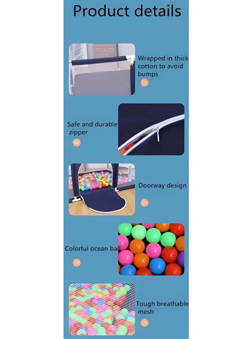 Kiko Baby Playpen With Mat - JN-210D Dark Blue - Image 5