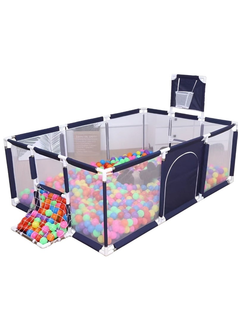 Kiko Baby Playpen With Mat - JN-210D Dark Blue - Image 1