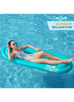 Jasonwell Inflatable Pool Lounger Float - Pool Float Stable Relaxing Water Hammock Floatie For Swimming Pool Tanning Lounge Floating Pool Party Toy For Adults Kids (Blue W Mesh)  - Image 2