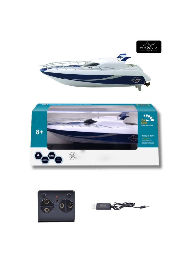 Hover Remote Control Hovercraft Boat – Rechargeable Mini RC Speed Boat with Remote Controller - Image 1