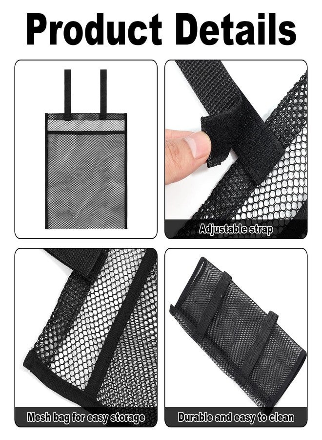 Lyreh 2pcs Trampoline Shoes Bag, Large Mesh Storage Organizer with Adjustable Straps Durable Shoe Holder Pouch for Trampoline Accessories Kids & Adults (Black) - Image 5