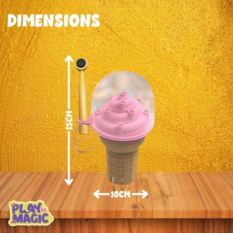 PlayMagic 2 in 1 Sweet Treats Magnetic Ball Drop Game|Ice Cream Shape Pickup and Drop Magnetic Board Game|Indoor Outdoor Puzzle Toy Cone Shape with Storage|Best Birthday Gift for Kids 3+|Made in India - Image 2