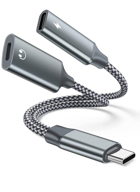 USB C to Lightning Audio Adapter USB C Male to Lightning Female Headphone Dongle and PD 60W Charging Compatible with iPhone 15 15 Pro iPad Pro MacBook Galaxy S23 S22 Pixel 7