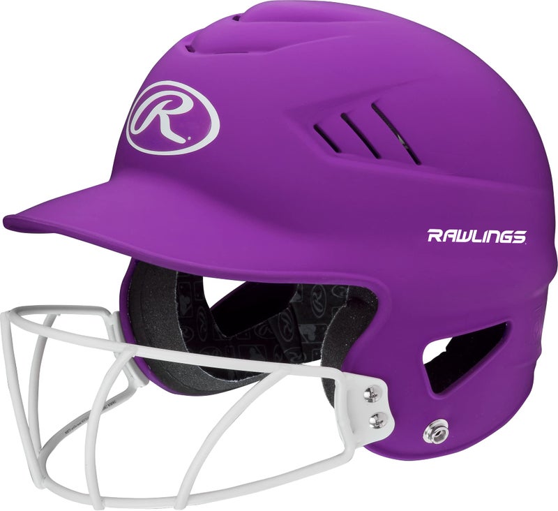 Rawlings رولينغز | خوذة باتينغ COOLFLO HIGHLIGHTER | واقي وجه متضمن | مقاس واحد يناسب معظم 6 1/2"-7 1/2" | بنفسجي غير لامع - Image 4