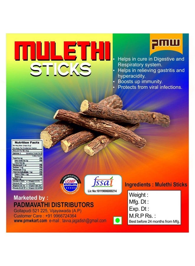 Pmw - Mulethi - Licorice - Athimaduram - Yasthimadhu - Sweet Stick Root - 250 Grams - Image 2