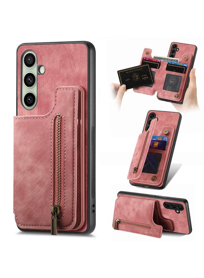 اس-توب جراب خلفي بسحاب من الجلد بتصميم كلاسيكي لهاتف Samsung Galaxy A56 5G - Image 1