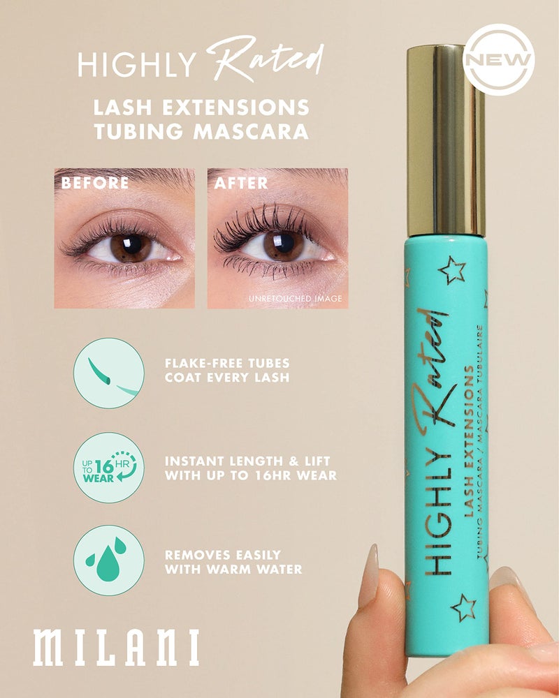 Milani Tubing Mascara | Highly Rated Mascara - Black | Length and Lift | Shea Butter to Nourish and Condition Lashes - Image 3