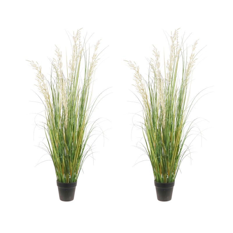 AfanD Artificial Plant, 47in Tall, 2pk Grass, Faux House Plant in Pot, Indoor Decorative Flowers & Plants, Housewarming Gift - Image 1