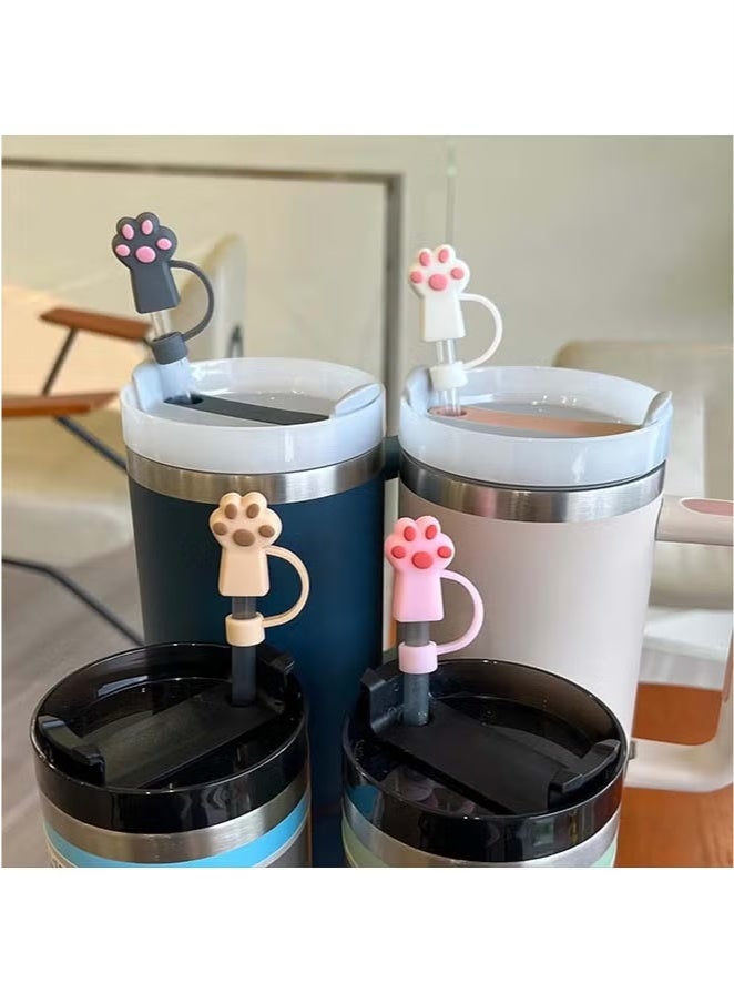 Sakulight 6 قطع غطاء من القش لكوب ستانلي، أغطية من القش مقاس 10 مم لكأس ستانلي مناسب لأكواب ستانلي 30 و40 أونصة، غطاء علوي من القش من السيليكون لملحقات أكواب ستانلي. - Image 2