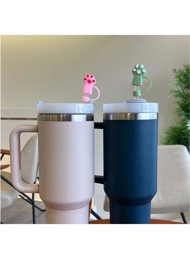 Sakulight 6 قطع غطاء من القش لكوب ستانلي، أغطية من القش مقاس 10 مم لكأس ستانلي مناسب لأكواب ستانلي 30 و40 أونصة، غطاء علوي من القش من السيليكون لملحقات أكواب ستانلي. - Image 3