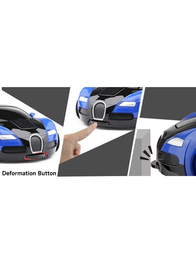Deformation Robot Car Toy Transformation Bugatti Veyron Car Model Black/Blue