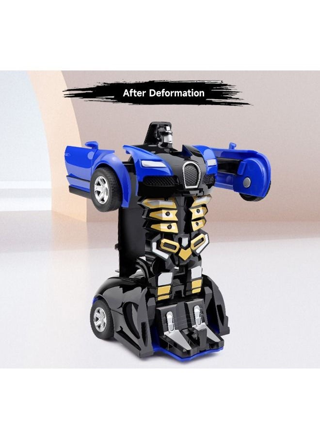 Deformation Robot Car Toy Transformation Bugatti Veyron Car Model Black/Blue