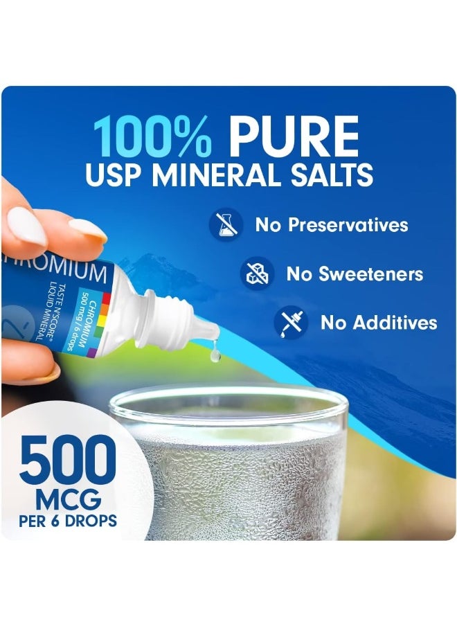 SENSEable Supplements Taste N' Score Chromium Liquid Ionic Mineral 100% Pure; 500 Mcg; 118 Servings  - Image 5