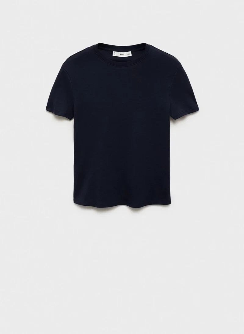 MANGO Fitted Cotton T-Shirt