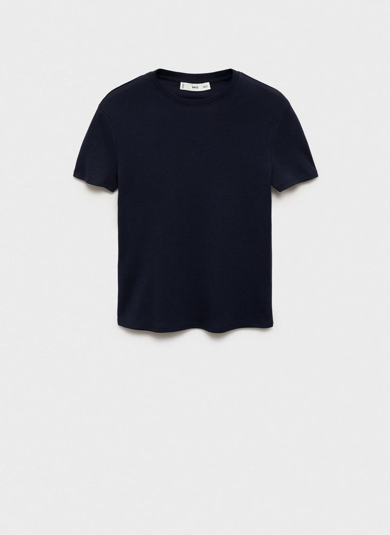 MANGO Fitted Cotton T-Shirt  - Image 5