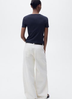 MANGO Fitted Cotton T-Shirt  - Image 2
