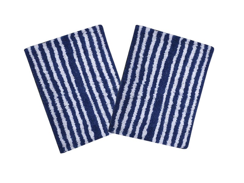 AAZEEM حصيرة امتصاص للمداخل الداخلية، حصيرة غير قابلة للانزلاق لمدخل الباب الأمامي، قطن ناعم للمنزل. سجادة أرضية لشرفة الفندق، حصائر أرضية للمنزل، مطبخ حصيرة باب الأرضية |- عبوة من 2 | 35 × 55 سم | - Image 1