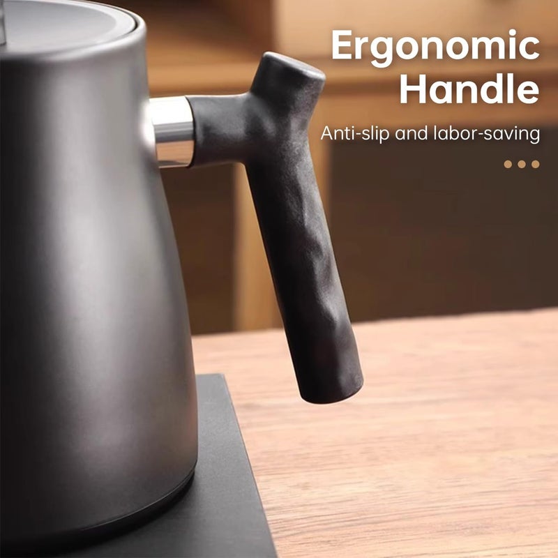 Perfin Electric Gooseneck Kettle غلاية v60 1L 1000W Electric Water Kettle for Pour-over Coffee & Tea, 304 Stainless Steel Coffee Kettle with with Temperature Control, Constant Temperature, Fast Boiling - Image 4