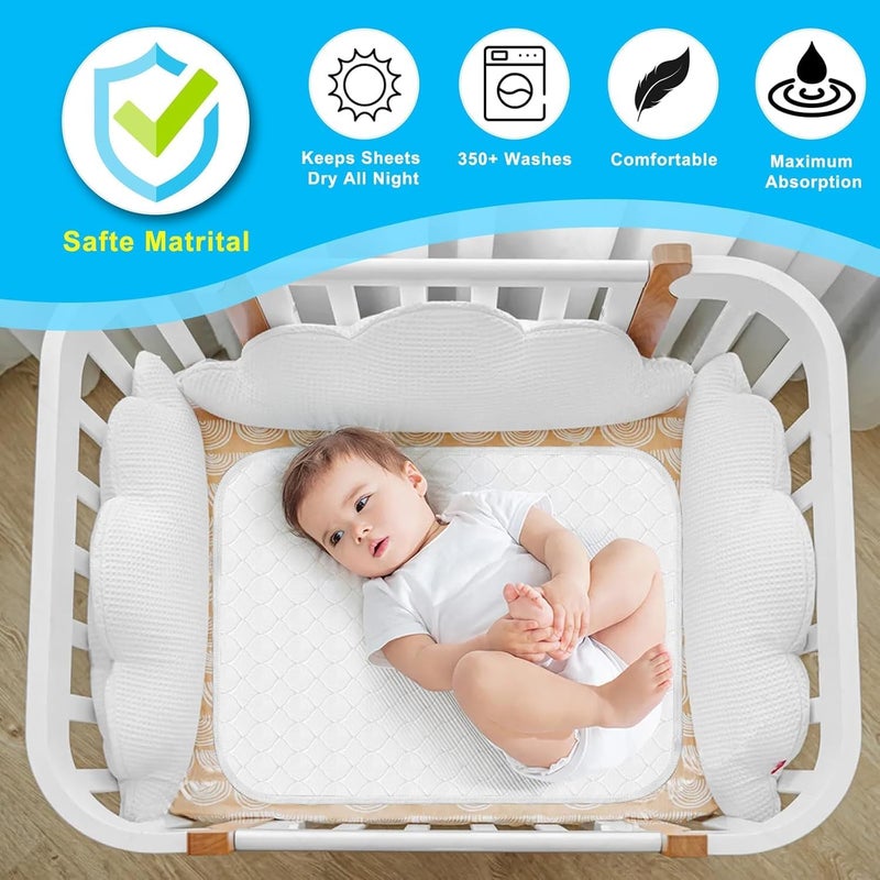 Brosive Washable Incontinence Bed Pads (72" x 36"-2Pack) for Adults, Kids, Dogs Waterproof and Machine Washable Large Sheet Protector with 10 Cup Absorbency - Image 2