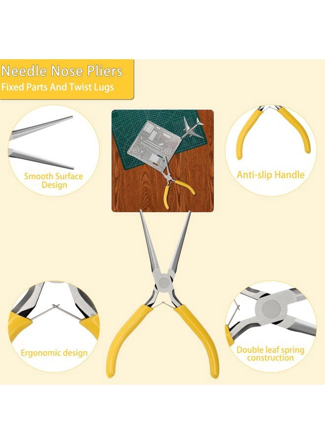 Ahier 23 Pieces Metal Puzzle Tool Kit, Metal Model Tool Kit Including Plier Bending Assist Tools File Flat Tweezers Wire Wrapping Rod, 3D Metal Earth Tool Kit Model Building Tools - Image 4