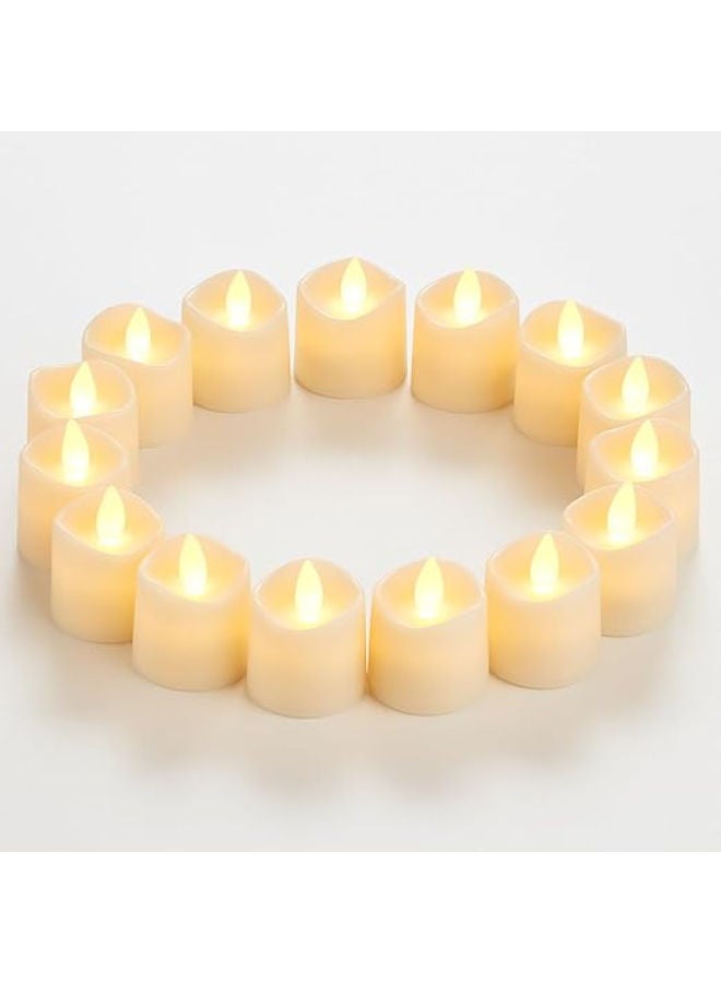 Pack of 24 Realistic and Bright Led Candle Lights in Wave Design, 3.5 cm x 4 cm Tall, Flameless - Image 2