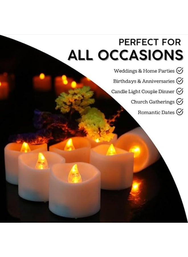 Pack of 24 Realistic and Bright Led Candle Lights in Wave Design, 3.5 cm x 4 cm Tall, Flameless - Image 4
