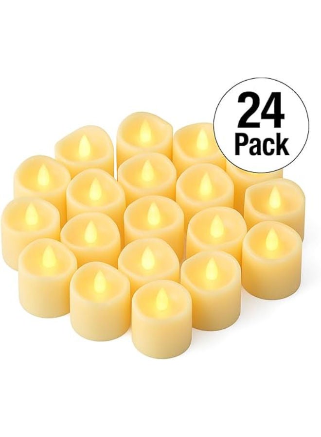 Pack of 24 Realistic and Bright Led Candle Lights in Wave Design, 3.5 cm x 4 cm Tall, Flameless - Image 3