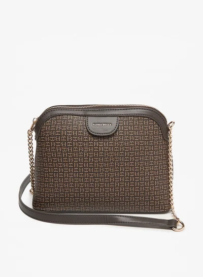 Flora Bella By Shoexpress Women Monogram Crossbody Bag with Zip Closure