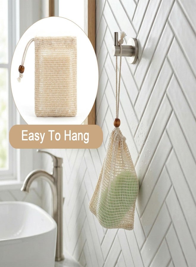 Bruislard Soap Bag 10 Pack Soap Saver Bag Mesh Soap-Bags Natural Sisal Foaming Drying Soaps Holder for Shower (Pure Cotton - Image 5