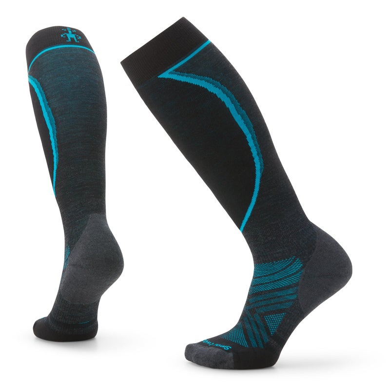 Smartwool Women's Ski Targeted Cushion Merino Wool Over The Calf Socks, Charcoal, Small - Image 1