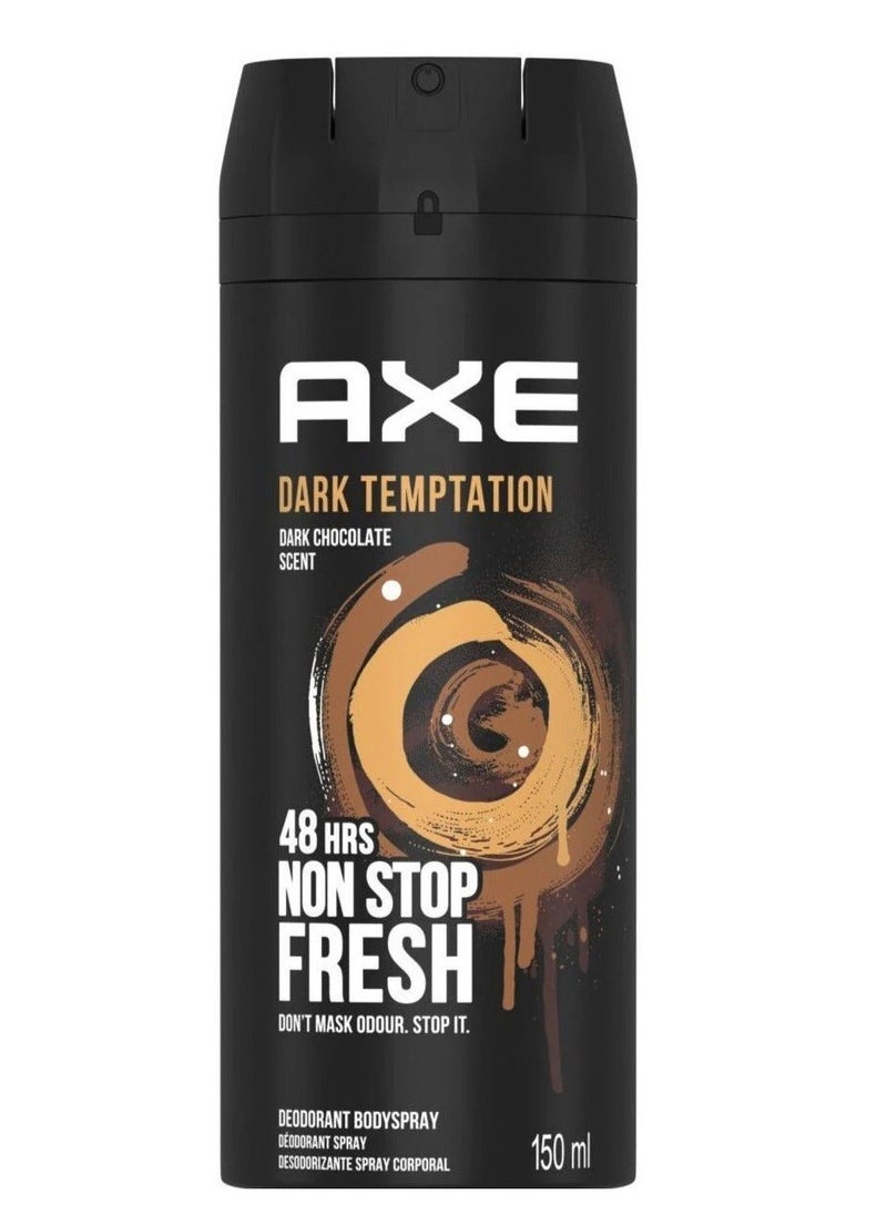 Axe AXE Men Deodorant Body Spray, for long lasting odour protection, Dark Temptation, 48 hours irresistible fragrance, 150ml  - Image 2