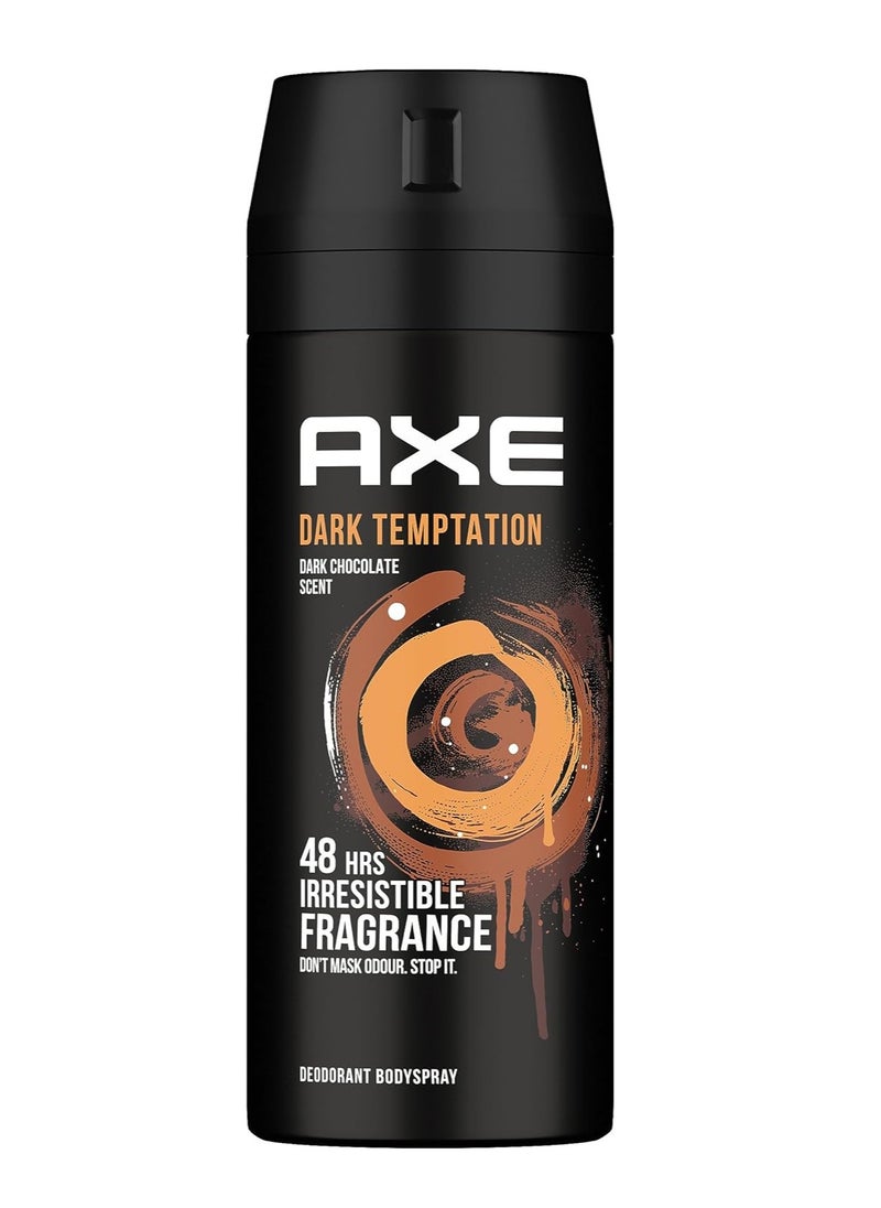 Axe AXE Men Deodorant Body Spray, for long lasting odour protection, Dark Temptation, 48 hours irresistible fragrance, 150ml  - Image 1