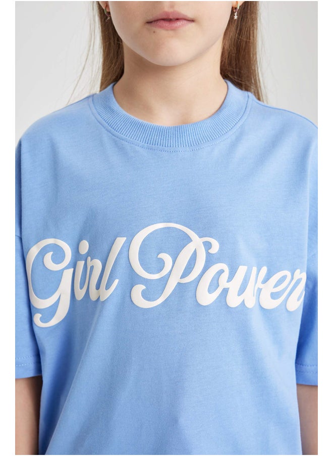 DeFacto - Girl Oversize Fit Knitted Short Sleeve Body - Image 1