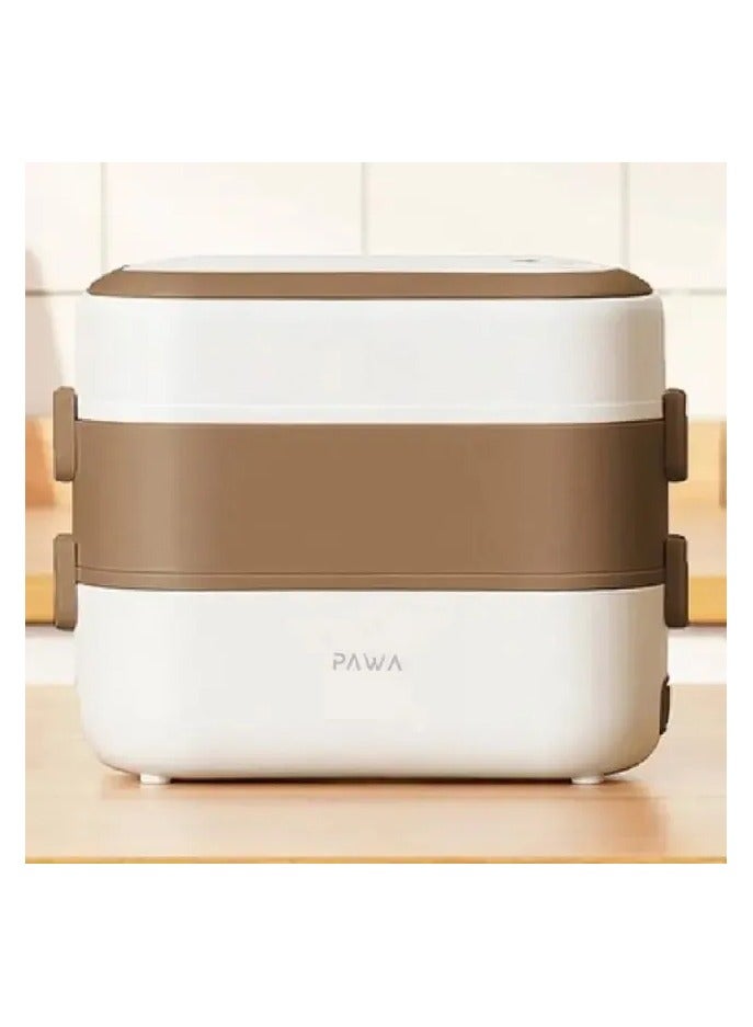 باوا صندوق غداء كهربائي مزدوج الطبقات من ديليسيسي بسعة 2 لتر - Image 2