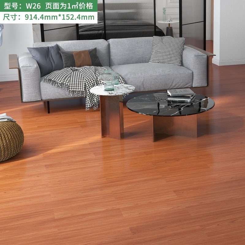 Floor pvc cement floor bedroom wood floor self-paved thickened waterproof wear-resistant floor leather rental house living room W26