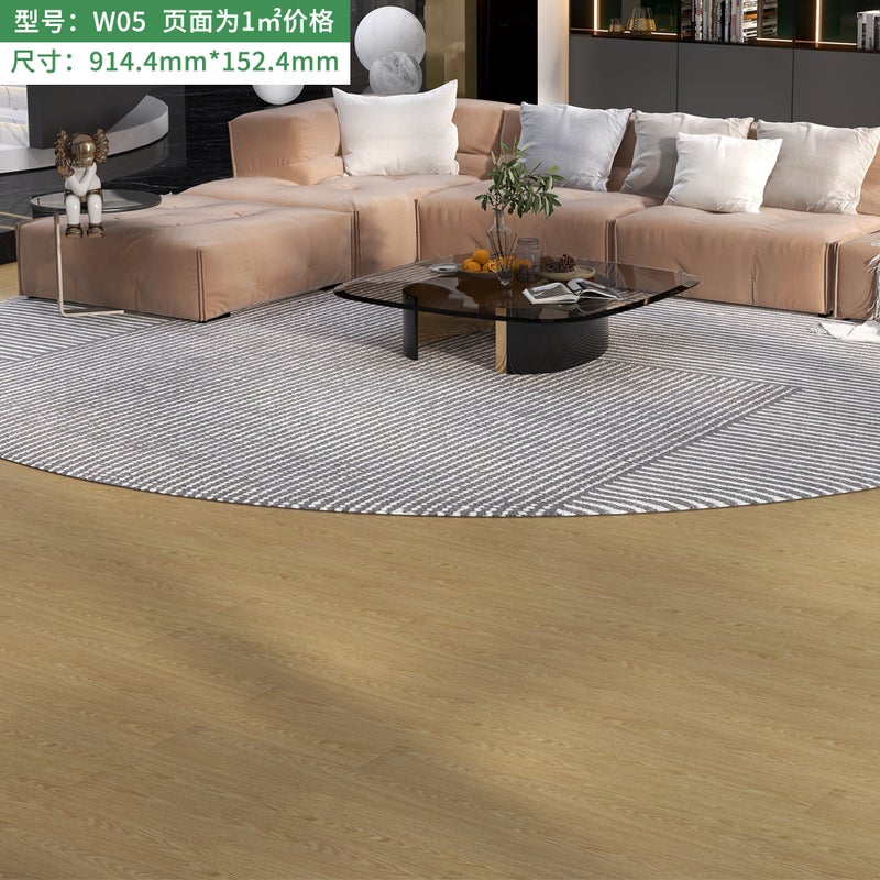 Floor pvc cement floor bedroom wood floor self-paved thickened waterproof wear-resistant floor leather rental house living room W26 - Image 2