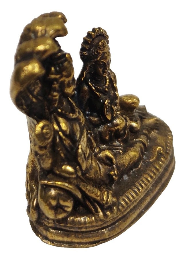 بيربلديب تمثال نحاسي مصغر نادر من Purpledip Vishnu Lakshmi على Sheshnag: Anantashayi Anand Shayan تمثال معبد Padmanabha Swami في وضعية النوم (12698Z10) - Image 4