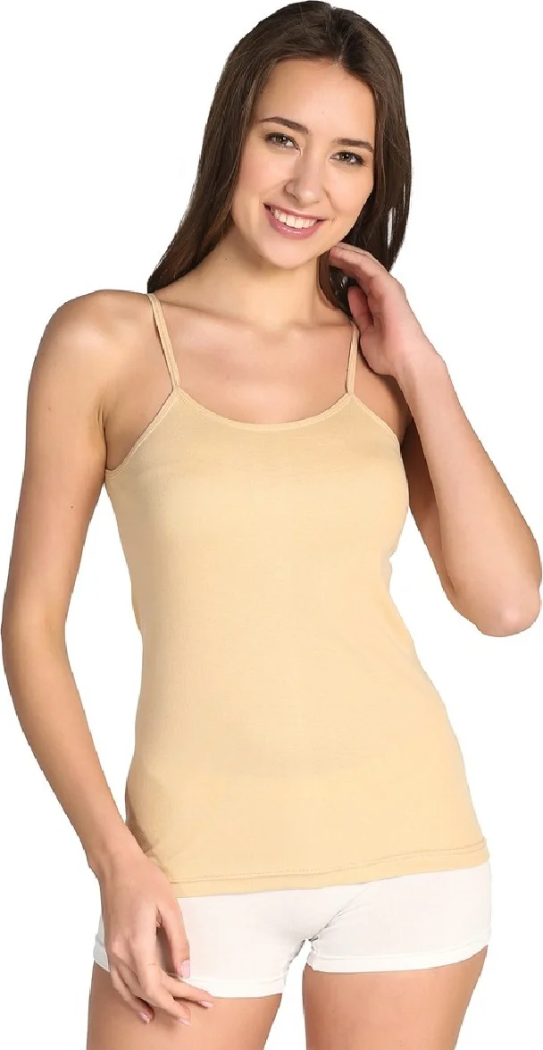 Tutku 0135 Women's Undershirt with Ribbed Rope Straps - Pack of 6