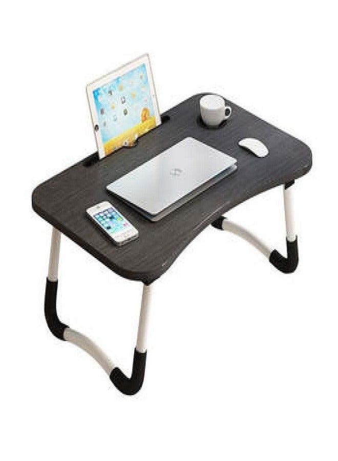 Generic Foldable laptop table with cup holder, made of multi-colored material  - Image 2