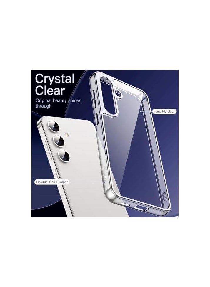 JETech 5 in 1 Case for Samsung Galaxy S24 5G with 2-Pack Each Tempered Glass Screen Protector and Camera Lens Protector, Non-Yellowing Shockproof Bumper Phone Cover (Clear) - Image 4