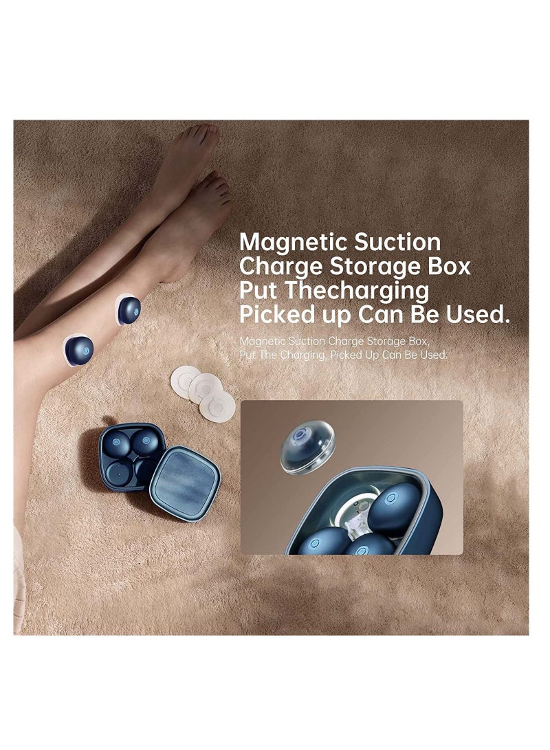 SYOSI Electric Heating Moxibustion Patch,5 Pack, Mugwort Sticker, Wireless Charging Portable Hot Stones Massage Set with Warmer, Smokeless and Fireless - Image 3