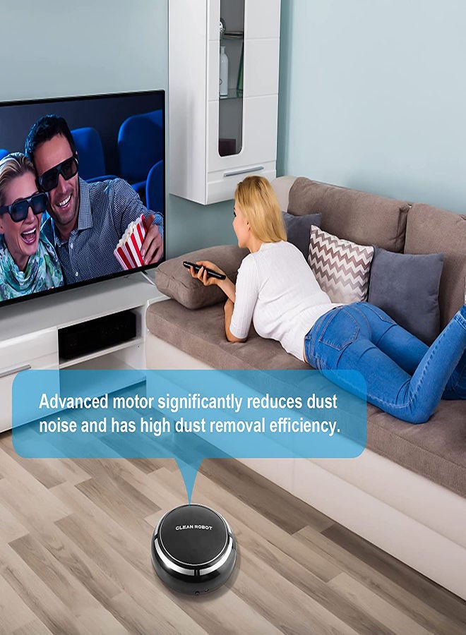 Y&D Robot Vacuum Cleaner, Smart Automatic Floor Robot, Slim Light Design Household USB Rechargeable, for Clean Carpet, Hardwood Floor, and Pet Hair, Mini Induction - Image 4