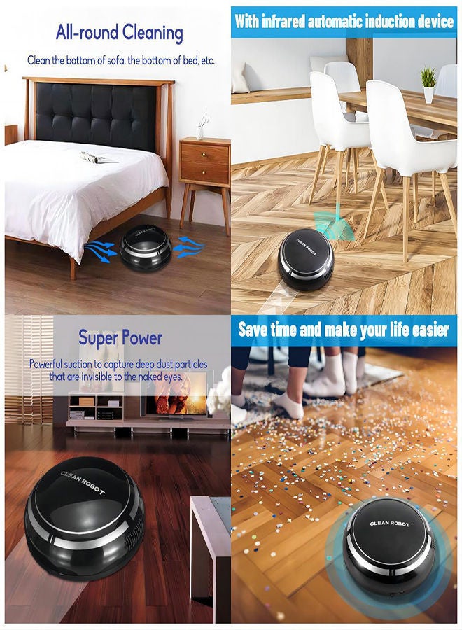 Y&D Robot Vacuum Cleaner, Smart Automatic Floor Robot, Slim Light Design Household USB Rechargeable, for Clean Carpet, Hardwood Floor, and Pet Hair, Mini Induction - Image 3