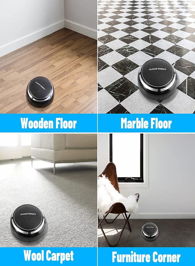 Y&D Robot Vacuum Cleaner, Smart Automatic Floor Robot, Slim Light Design Household USB Rechargeable, for Clean Carpet, Hardwood Floor, and Pet Hair, Mini Induction - Image 2