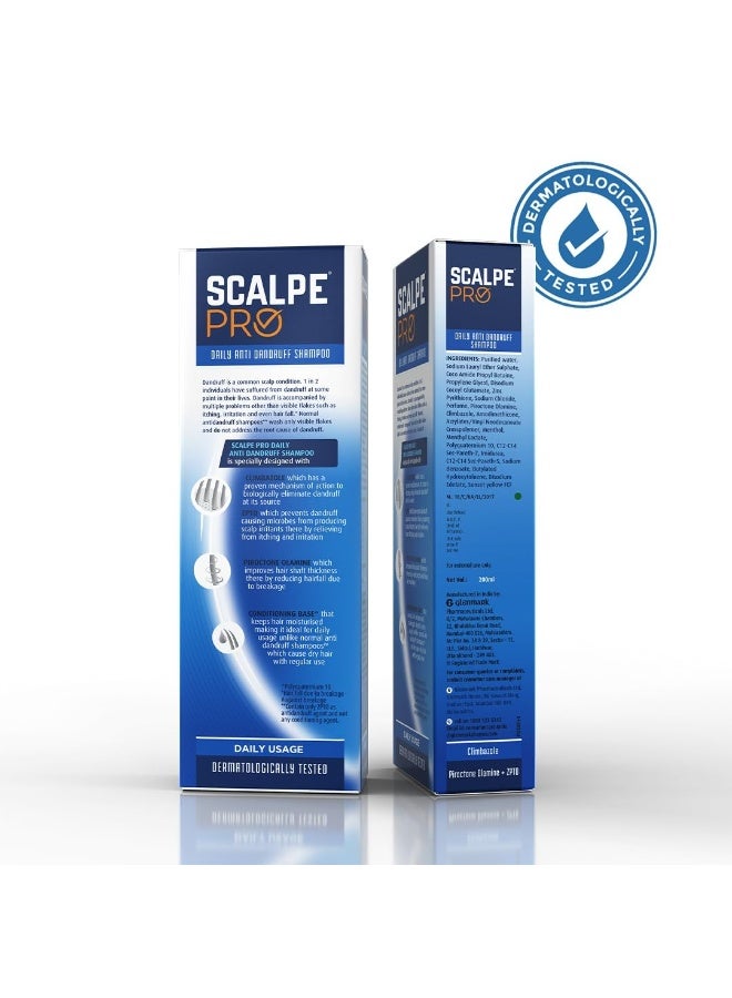 Scalpe Pro Daily Anti-Dandruff Shampoo | Removes Dandruff from Source | Helps with Itching, Irritation & Redness accompanying Dandruff | Scalpe Science | Climbazole & ZPTO Formulation | Strong & Smooth Hair | Daily Use | Dermatologically Tested Solution | For Women & Men | 200ml. - Image 3