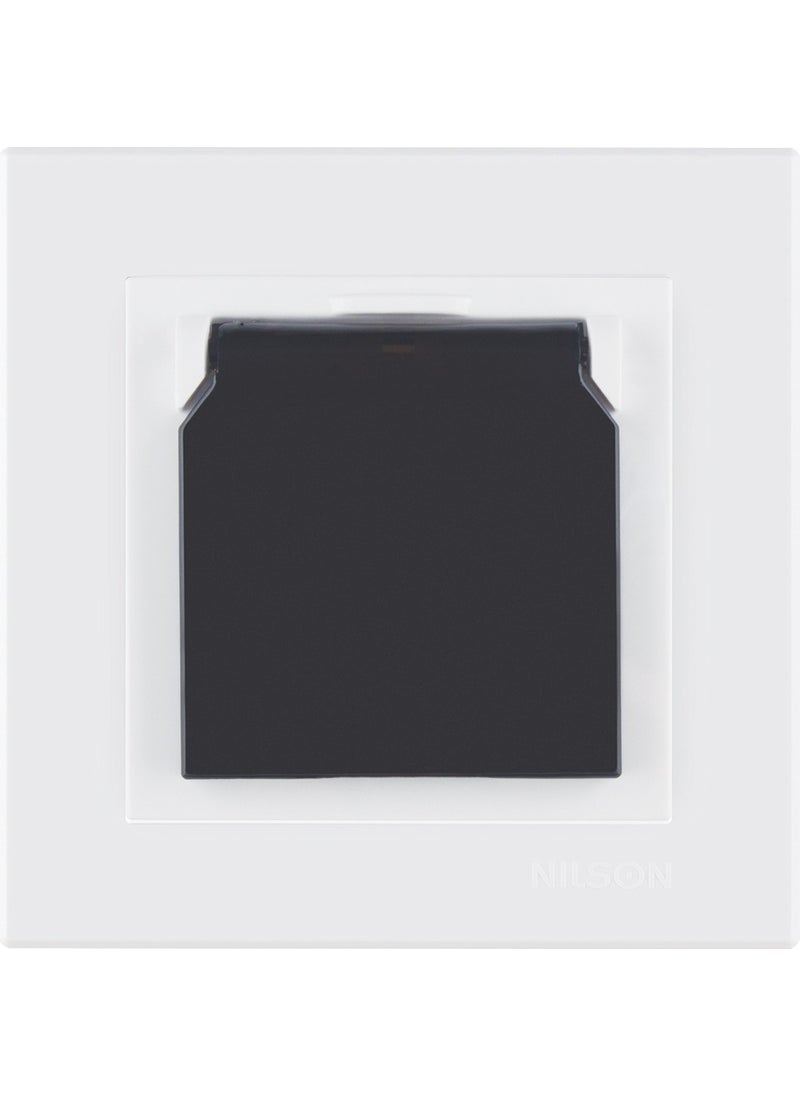 Nilson Alegra White Covered Grounded Socket  - Image 2