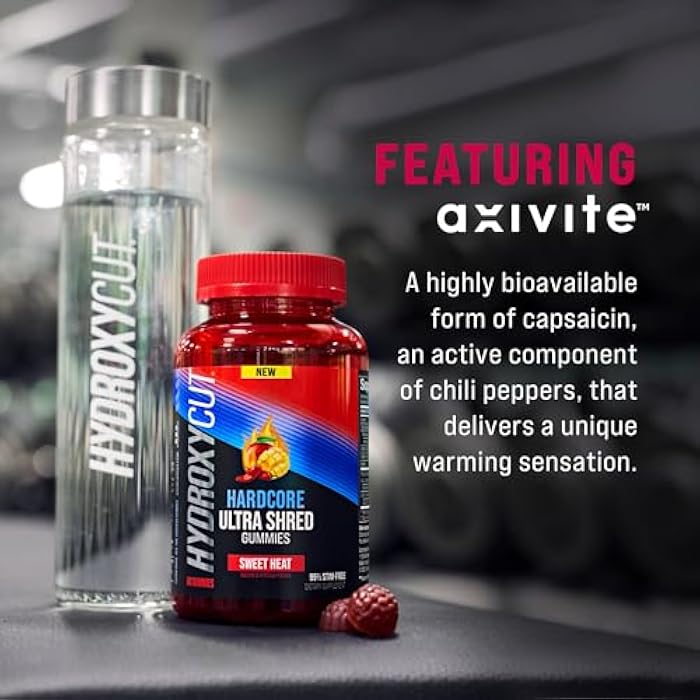Hydroxycut Hardcore Ultra Shred Gummies, Sweet Heat - 99% Stimulant Free - Includes Capsaicin & B Vitamins - for Women & Men - Image 4